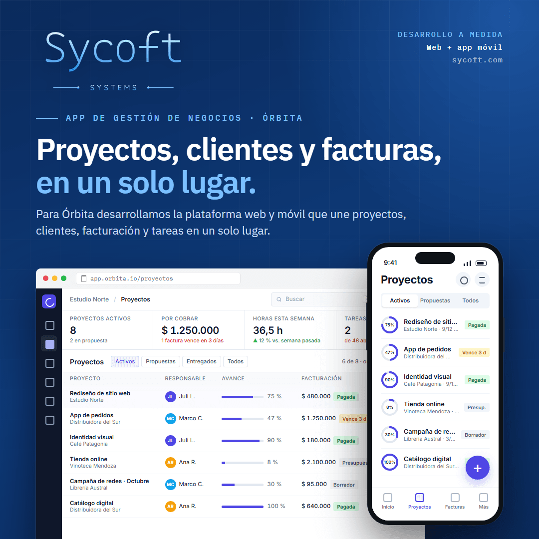 Órbita en computadora y celular