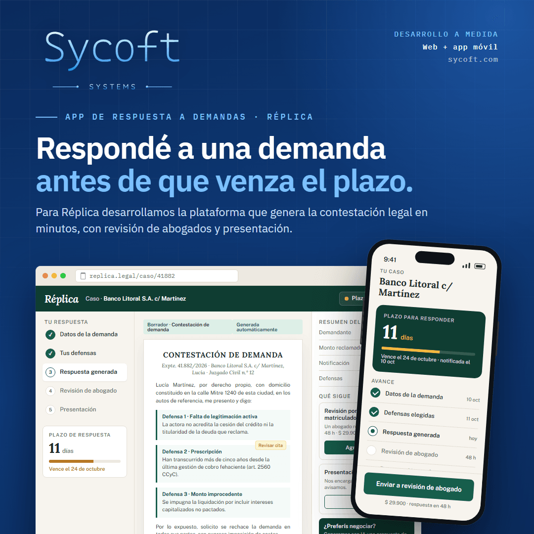Réplica en computadora y celular