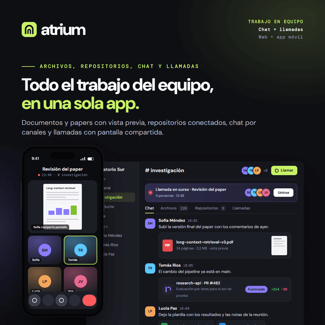 Atrium en computadora y celular